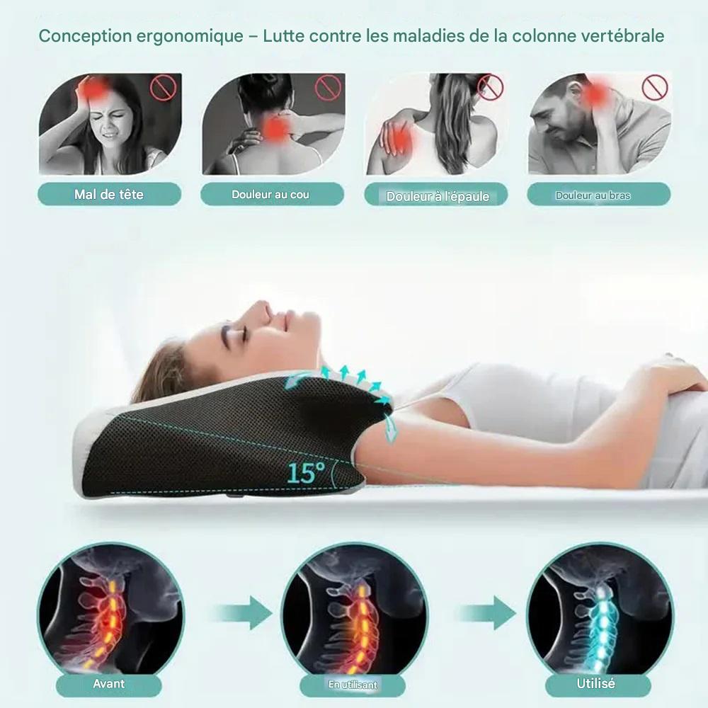 Oreiller Ergonomique à Mémoire de Forme - Confort Cervical Optimal