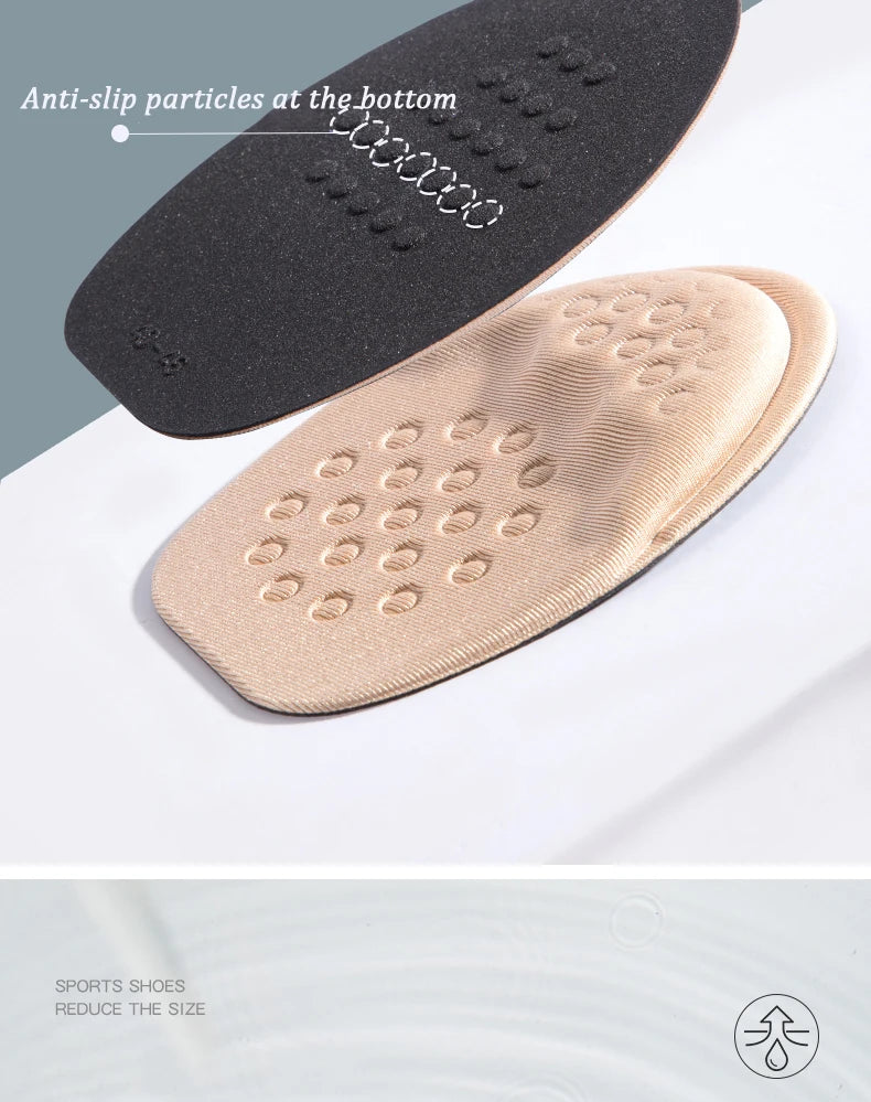 Half Insoles for Shoes Inserts Forefoot Pad Non-slip Sole Cushion Reduce Shoe Size Filler High Heels Pain Relief Foot Care Pads