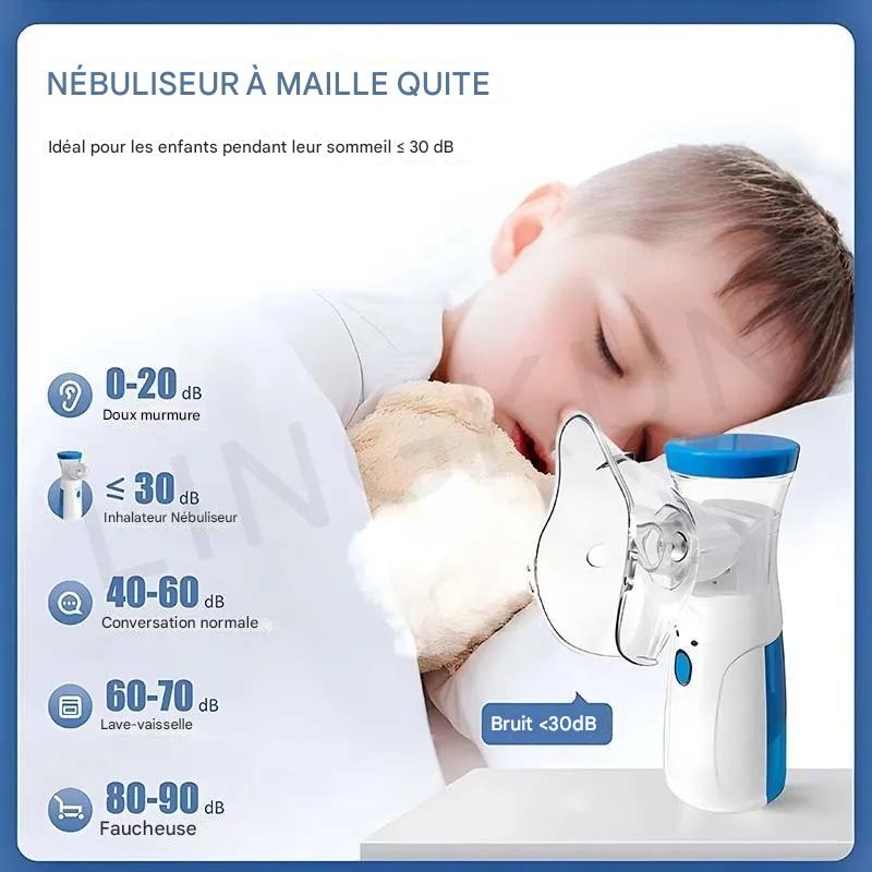 Nébuliseur Portatif Silencieux - Santé Respiratoire pour Enfants et Adultes