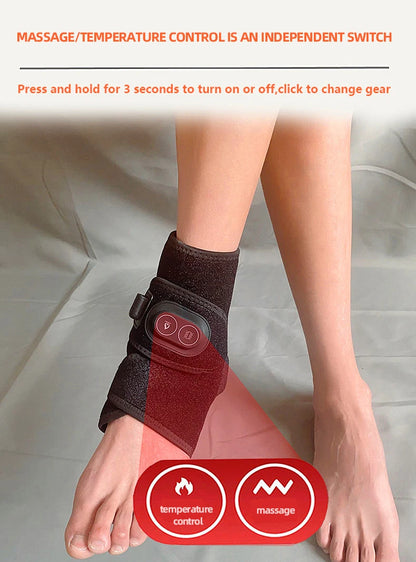 Foot Massager Hot Compress Vibration Massage SBR Diving Material USB Foot and Ankle Joint Hot Compress Protection