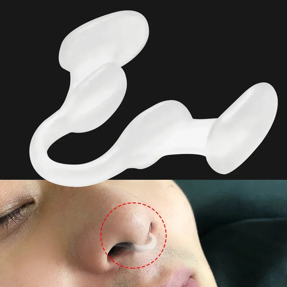 Clip Nasal en Silicone Anti-Ronflement - Aide Respiratoire et Amélioration du Sommeil