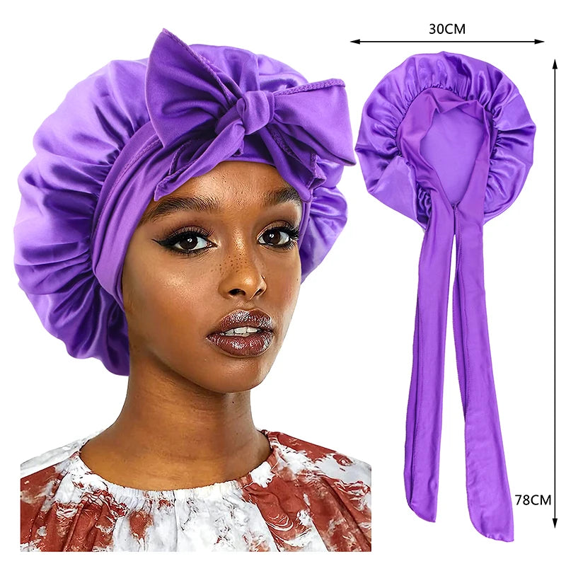 Bonnet de Nuit en Satin pour Femme – Confort et Soin des Cheveux