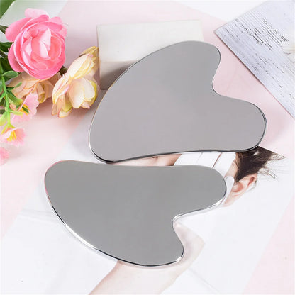 Stainless Steel Skin Scraping Face Massage Skincare Tool Guasha Scraper Lifting Anti Wrinkle Gua Sha Body Neck Care Massager