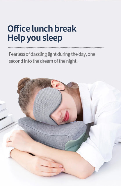 Sleeping Eye Mask Korean Style Ice Silk Warm And Cool Dual Use Adjustable Travel Light Blocking Breathable Eye Mask