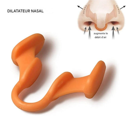 Clip Nasal en Silicone Anti-Ronflement - Aide Respiratoire et Amélioration du Sommeil