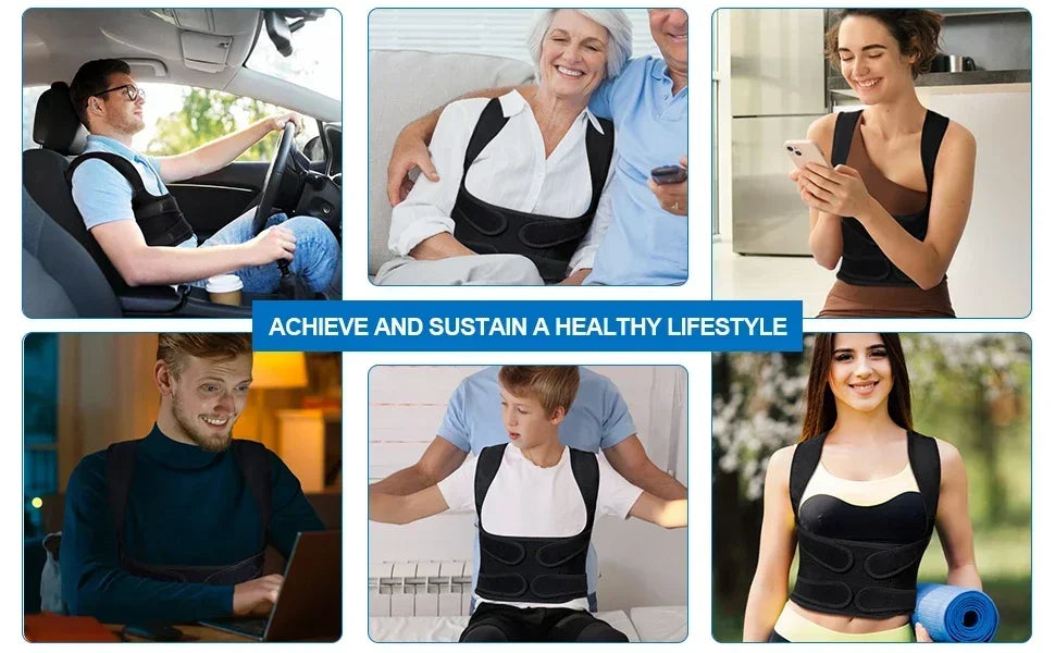 Posture Corrector Back Orthopedic Straps for Men and Women Fully Adjustable Spinal Brace Comfortable Effective Upper Back Brace