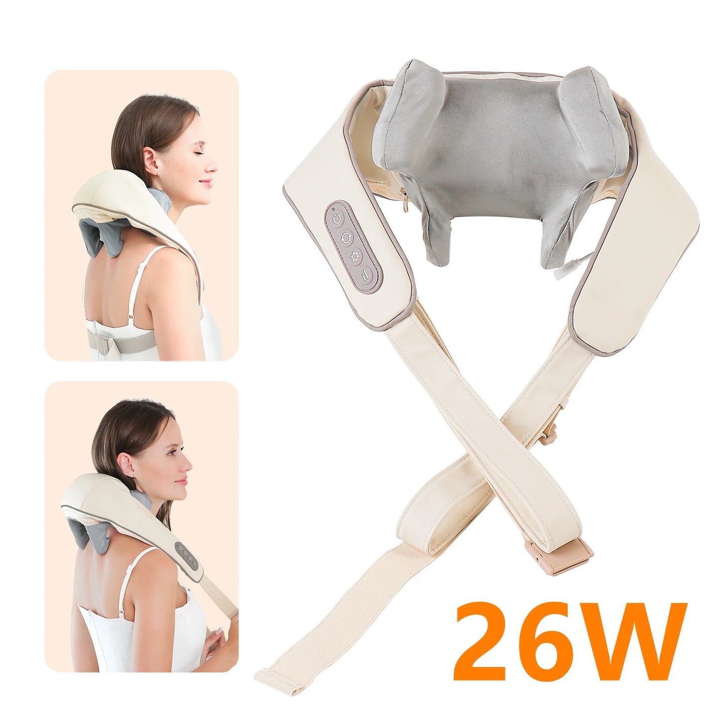 Foreverlily 26W Neck And Shoulder Massager Wireless Shoulder And Back Kneading Massage Shawl Trapezius Neck Cervical masajeador