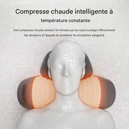 Oreiller Massant Électrique - Massage Cervical, Vibration et Compression Chauffante