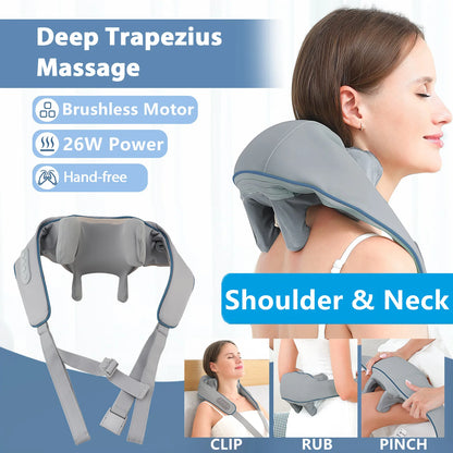 Foreverlily 26W Neck And Shoulder Massager Wireless Shoulder And Back Kneading Massage Shawl Trapezius Neck Cervical masajeador