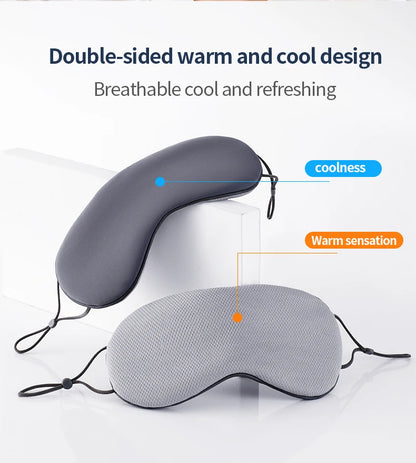 Sleeping Eye Mask Korean Style Ice Silk Warm And Cool Dual Use Adjustable Travel Light Blocking Breathable Eye Mask