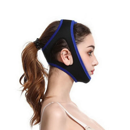 Ceinture Anti-ronflement Triangulaire avec Support de Menton et Bouche - Cadeau pour Hommes et Femmes - Améliore la Respiration et Stoppe le Ronflement