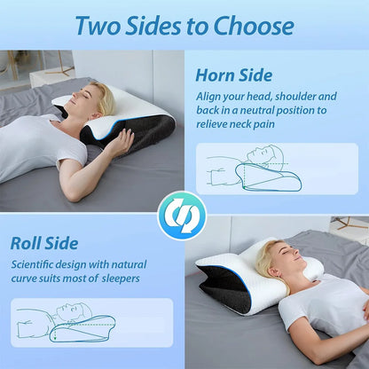 Oreiller Ergonomique à Mémoire de Forme - Confort Cervical Optimal