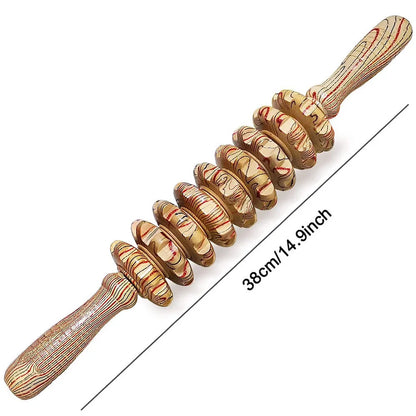 Rouleaux Massager en Bois - Outil de Massage Manuel Anti-Cellulite et Soulagement des Douleurs Musculaires