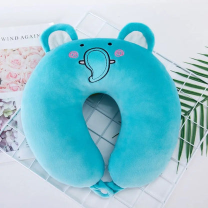 Coussin de Voyage U-Forme en Peluche Douce - Adultes et Enfants