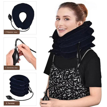 1Pcs Neck Stretcher Inflatable Cervical Neck Traction Brace Breathable Comfortable Protection Prevent Cervical Forward Leaning