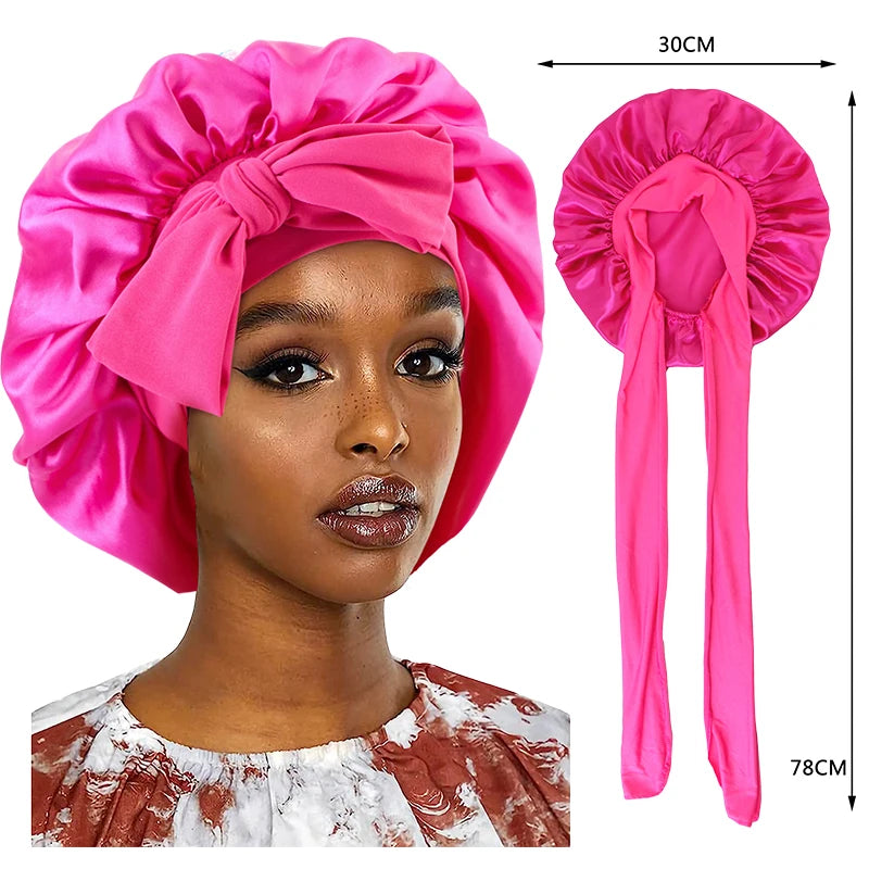 Bonnet de Nuit en Satin pour Femme – Confort et Soin des Cheveux