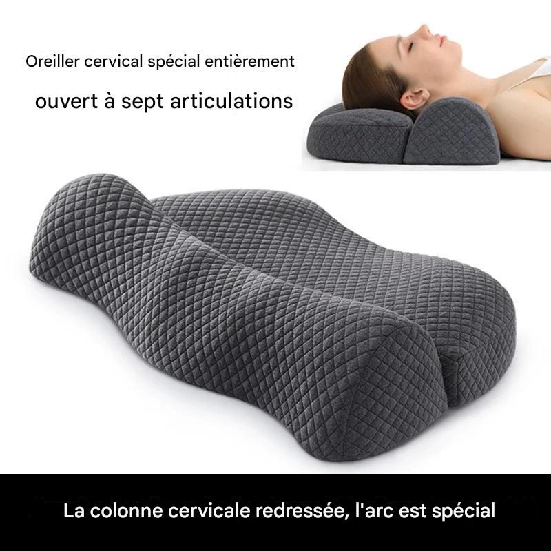 Oreiller Cervical en Mousse à Mémoire - Ergonomique et Orthopédique