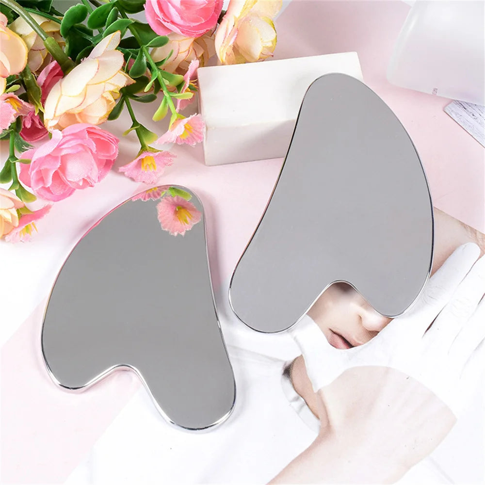 Stainless Steel Skin Scraping Face Massage Skincare Tool Guasha Scraper Lifting Anti Wrinkle Gua Sha Body Neck Care Massager