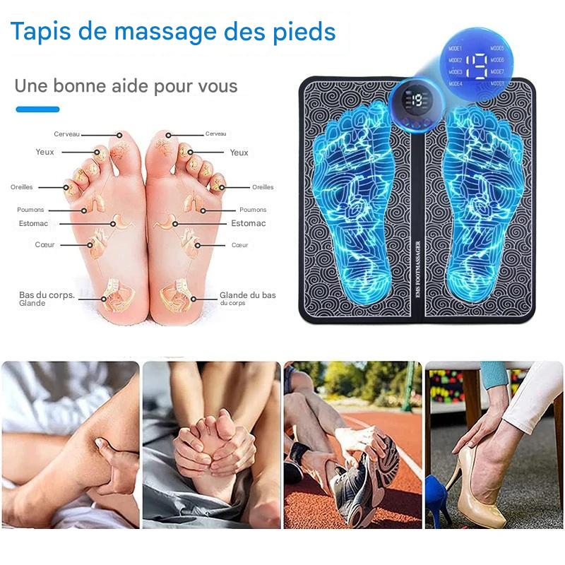 Tapis de Massage Électrique pour Pieds – Détente Musculaire et Bien-être à Domicile