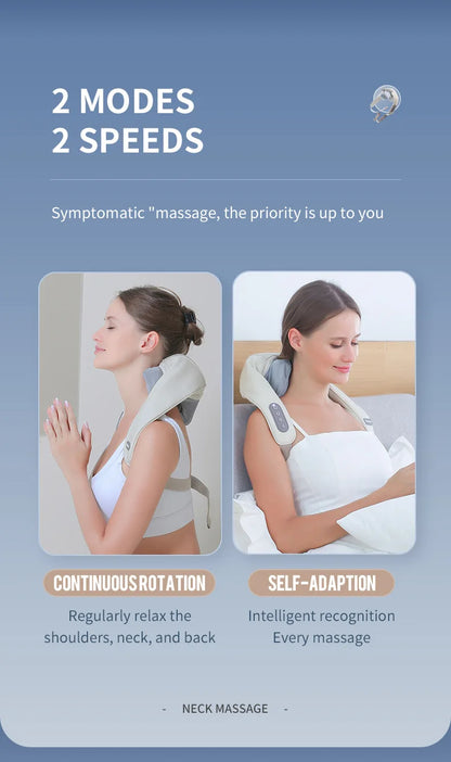 Foreverlily 26W Neck And Shoulder Massager Wireless Shoulder And Back Kneading Massage Shawl Trapezius Neck Cervical masajeador