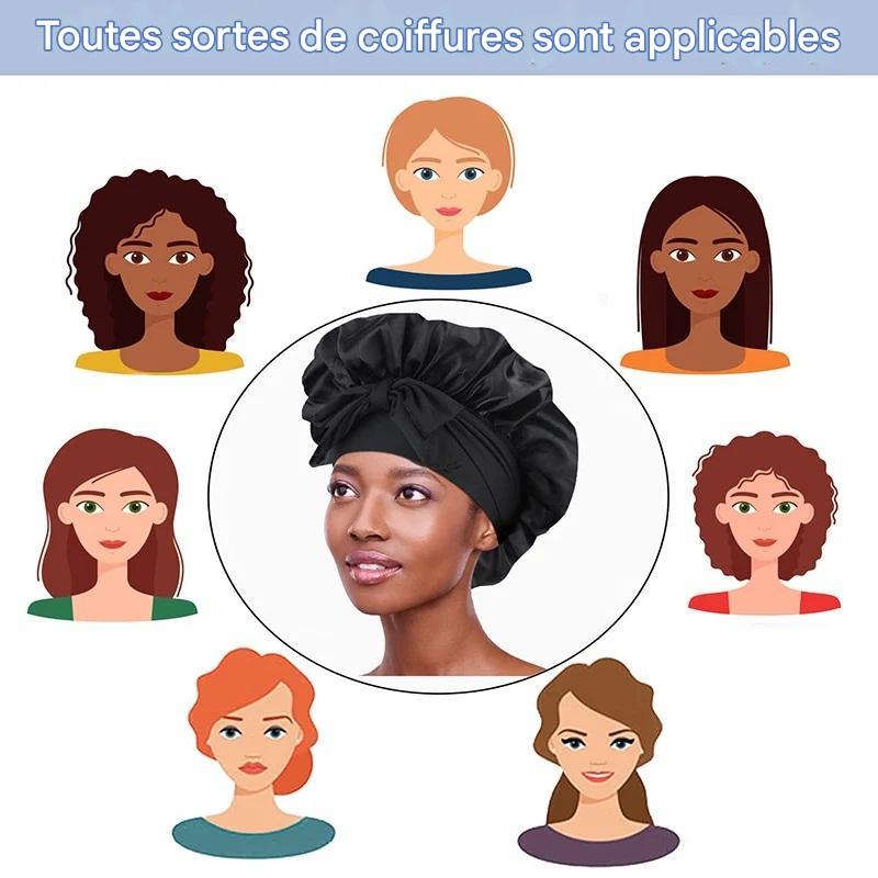 Bonnet de Nuit en Satin pour Femme – Confort et Soin des Cheveux