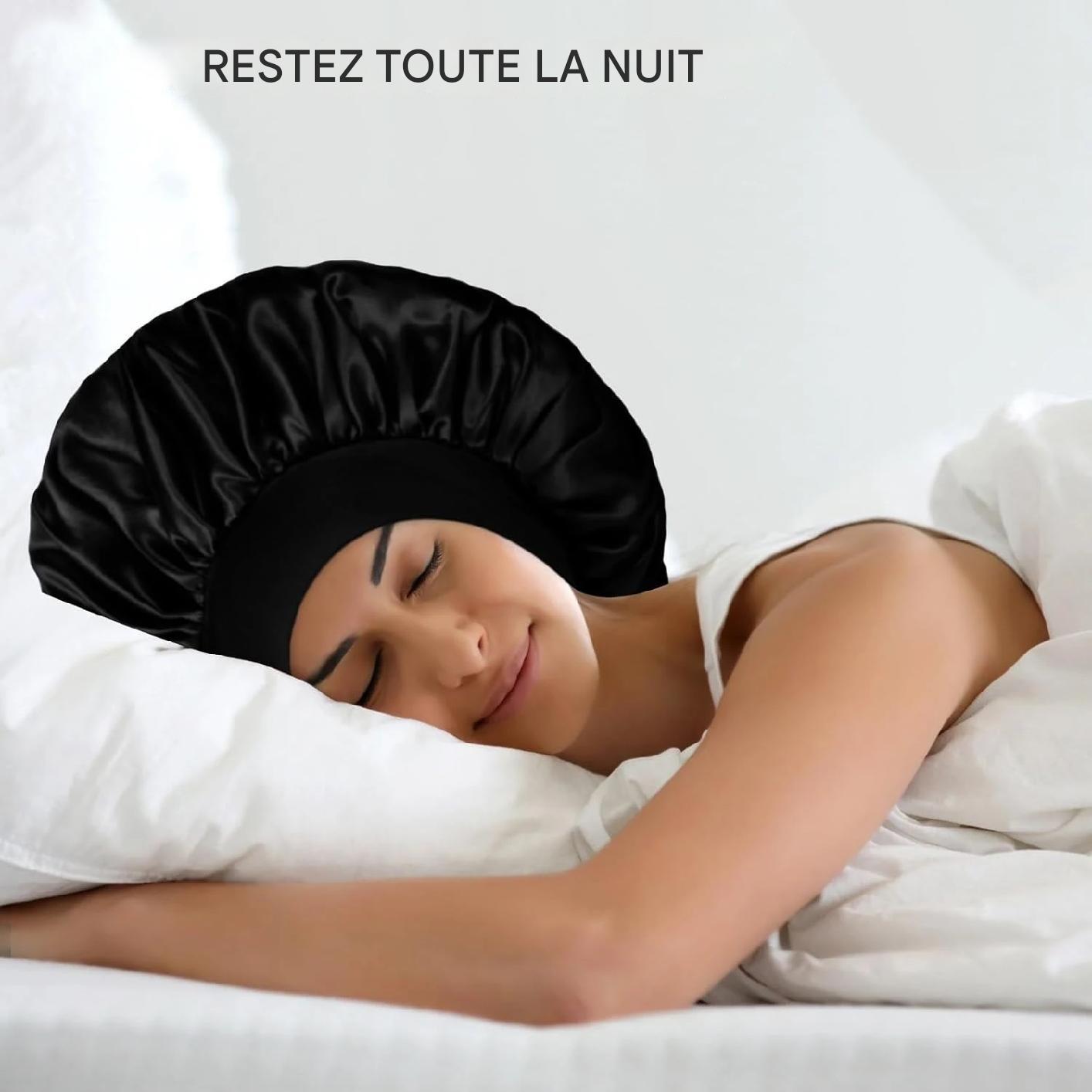 Bonnet Femme en Soie Douce - Lot de 3 Chapeaux Élastiques pour Cheveux Bouclés ou Lisses