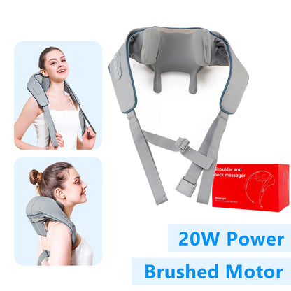 Foreverlily 26W Neck And Shoulder Massager Wireless Shoulder And Back Kneading Massage Shawl Trapezius Neck Cervical masajeador