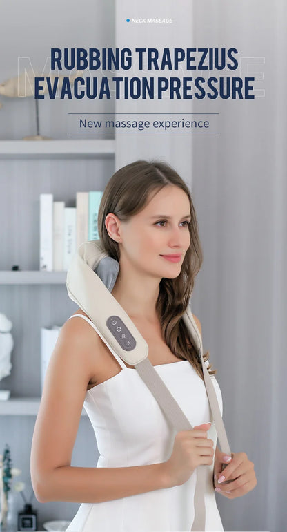 Foreverlily 26W Neck And Shoulder Massager Wireless Shoulder And Back Kneading Massage Shawl Trapezius Neck Cervical masajeador