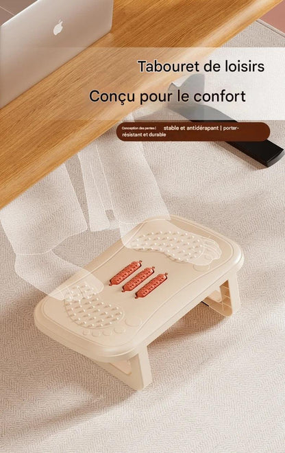 Repose-Pieds Ergonomique avec Rouleaux de Massage – Soulagement et Confort sous le Bureau