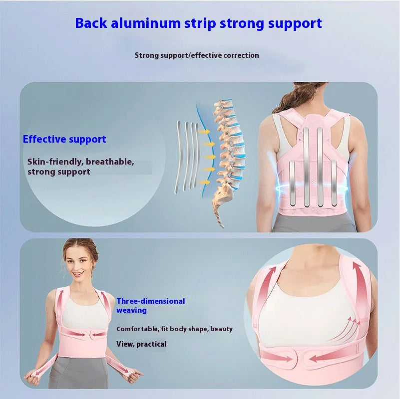 JUSTLANG Back Posture Corrector Lumbar Pad Waist Support Hunchback Spinal Orthopedic Straps Correct UNISEX Back Brace For Adult