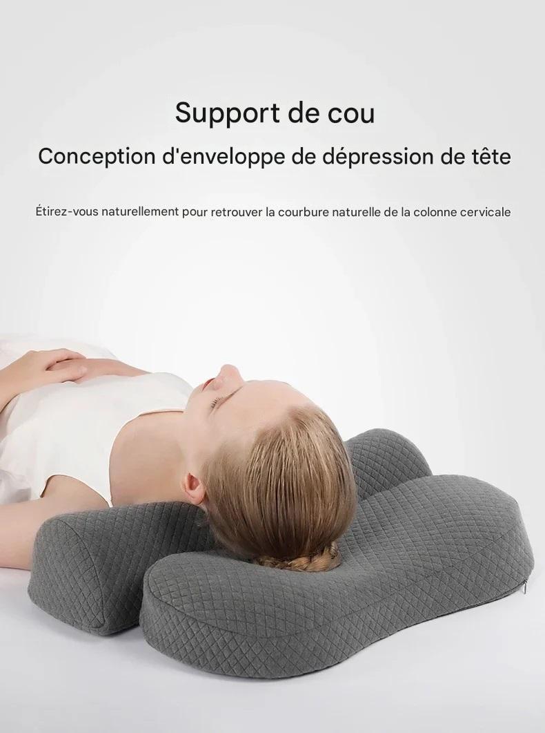 Oreiller Cervical en Mousse à Mémoire - Ergonomique et Orthopédique