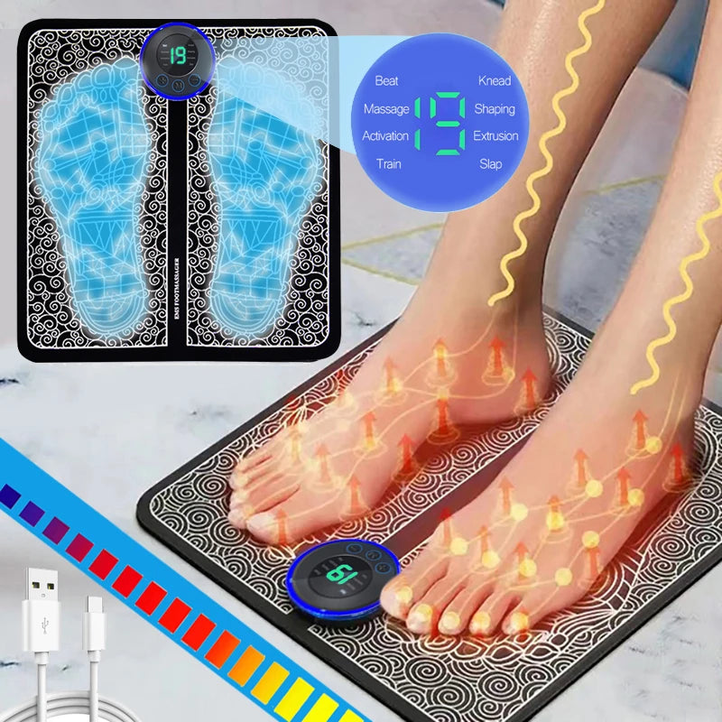 Tapis de Massage Électrique pour Pieds – Détente Musculaire et Bien-être à Domicile