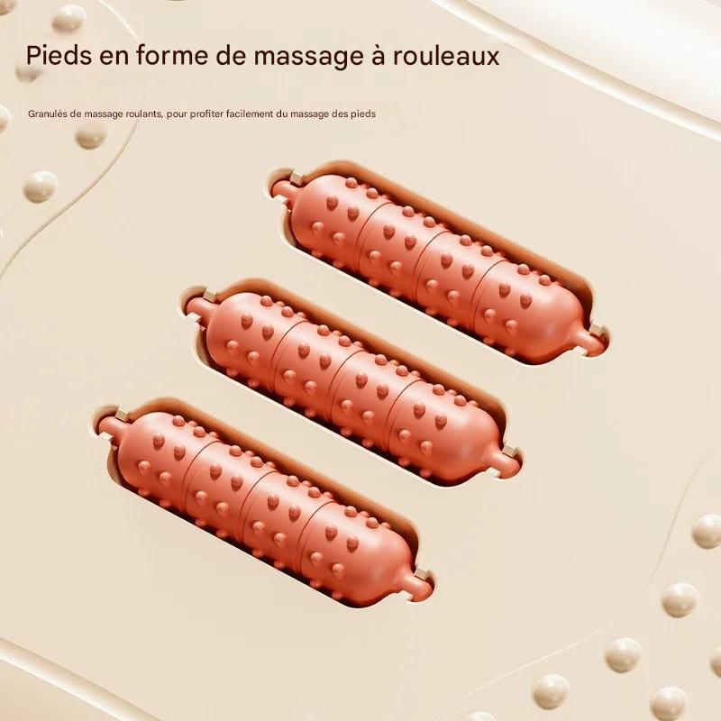 Repose-Pieds Ergonomique avec Rouleaux de Massage – Soulagement et Confort sous le Bureau