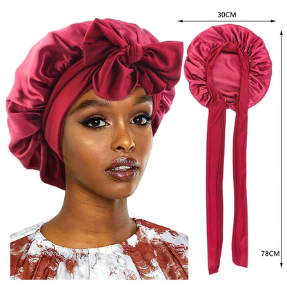 Bonnet de Nuit en Satin pour Femme – Confort et Soin des Cheveux