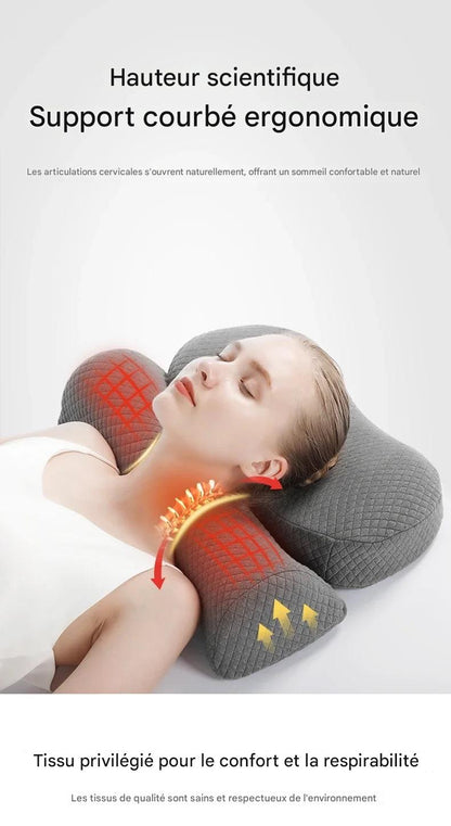 Oreiller Cervical en Mousse à Mémoire - Ergonomique et Orthopédique