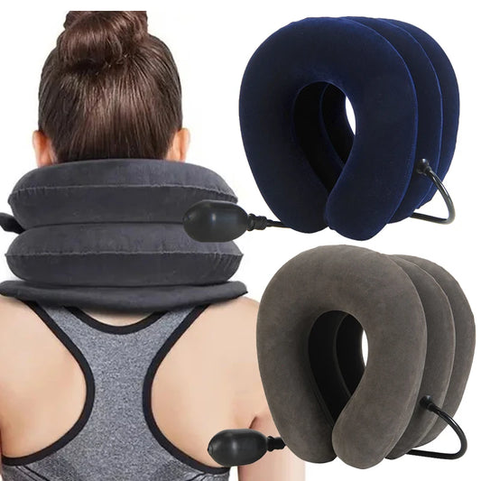 1Pcs Neck Stretcher Inflatable Cervical Neck Traction Brace Breathable Comfortable Protection Prevent Cervical Forward Leaning