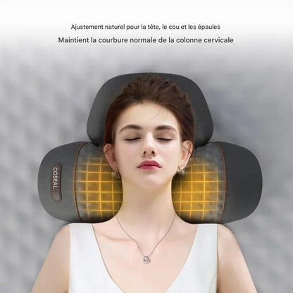 Oreiller Massant Électrique - Massage Cervical, Vibration et Compression Chauffante