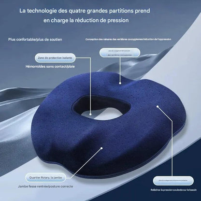 Coussin Orthopédique en Mousse à Mémoire – Soulagement du Coccyx et des Hémorroïdes