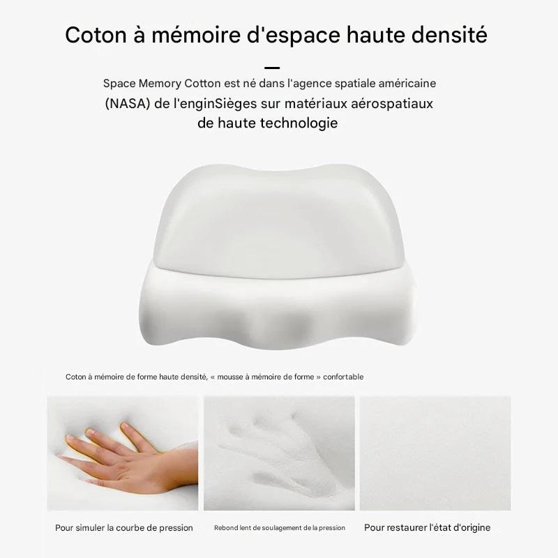 Oreiller Cervical en Mousse à Mémoire - Ergonomique et Orthopédique