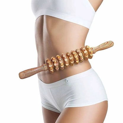 Rouleaux Massager en Bois - Outil de Massage Manuel Anti-Cellulite et Soulagement des Douleurs Musculaires