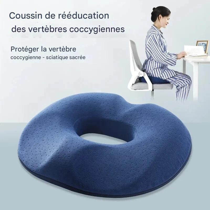 Coussin Orthopédique en Mousse à Mémoire – Soulagement du Coccyx et des Hémorroïdes