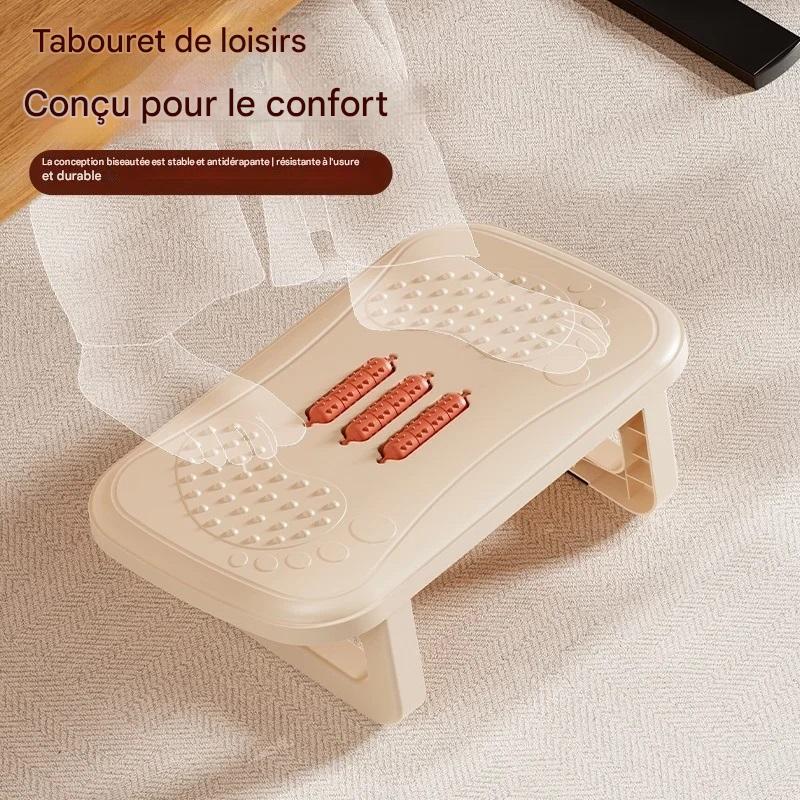 Repose-Pieds Ergonomique avec Rouleaux de Massage – Soulagement et Confort sous le Bureau