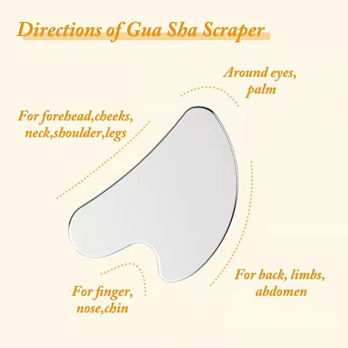 Stainless Steel Skin Scraping Face Massage Skincare Tool Guasha Scraper Lifting Anti Wrinkle Gua Sha Body Neck Care Massager