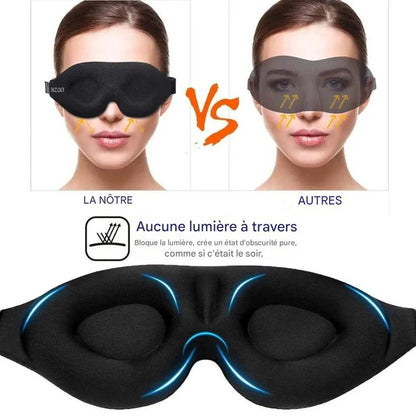 Masque 3D Ajustable - Obscurité et Confort Absolus