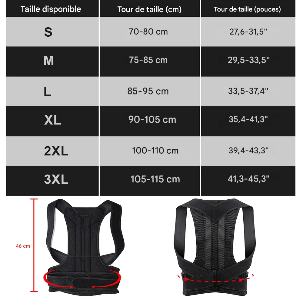 Correcteur de posture dos ajustable pour un confort et maintien optimal – Image 3