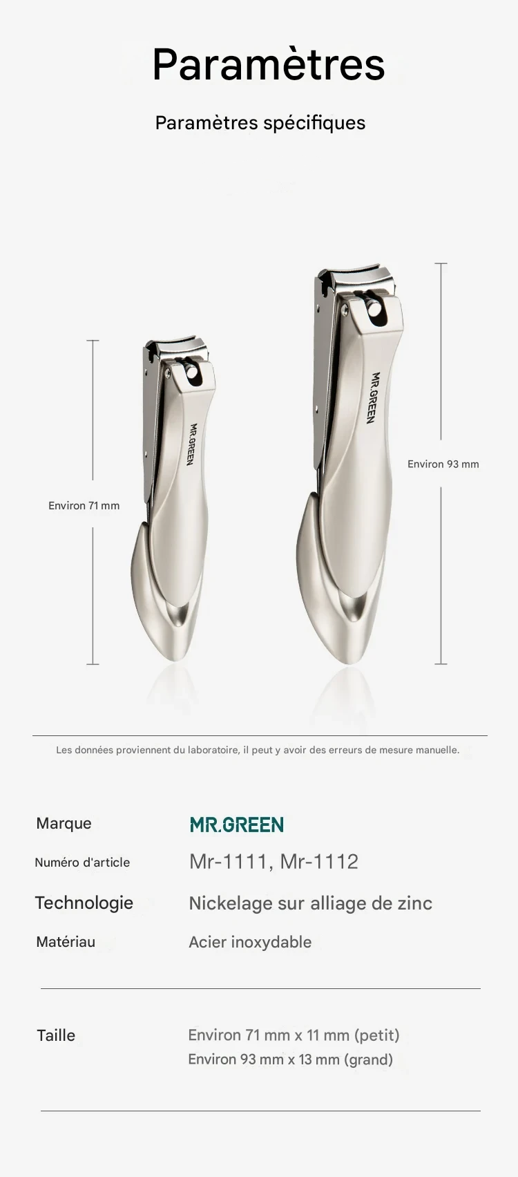 Coupe-ongles inox bionique anti-éclaboussures pour manucure précise – Image 2