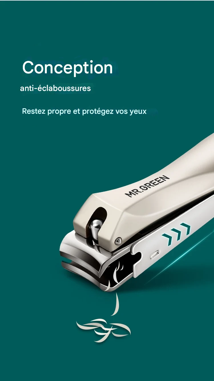 Coupe-ongles inox bionique anti-éclaboussures pour manucure précise – Image 7