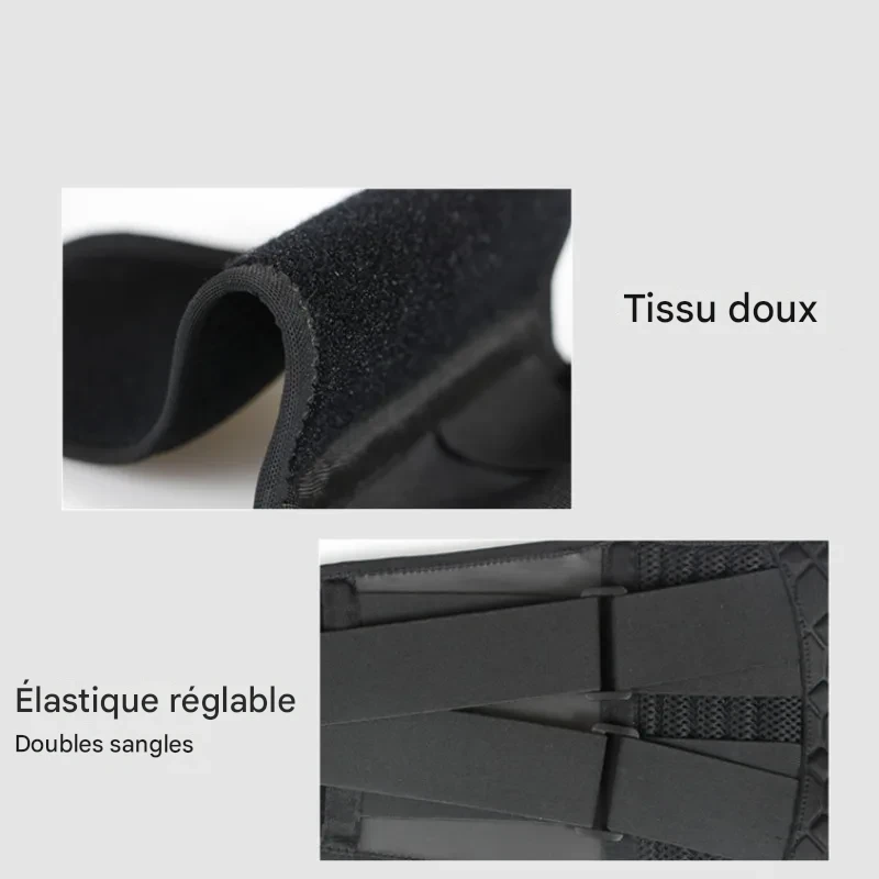 Ceinture lombaire noire ergonomique pour sport et soulagement dos – Image 10