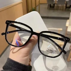 Lunettes anti-lumière bleue légères monture carrée noire élégante