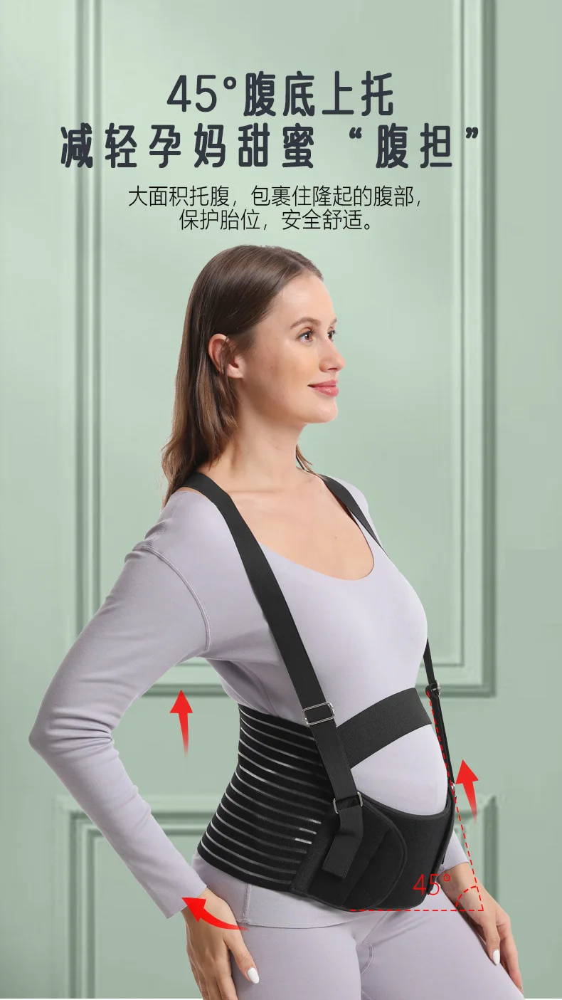 Ceinture grossesse soutien lombaire ajustable confort optimal noir – Image 5